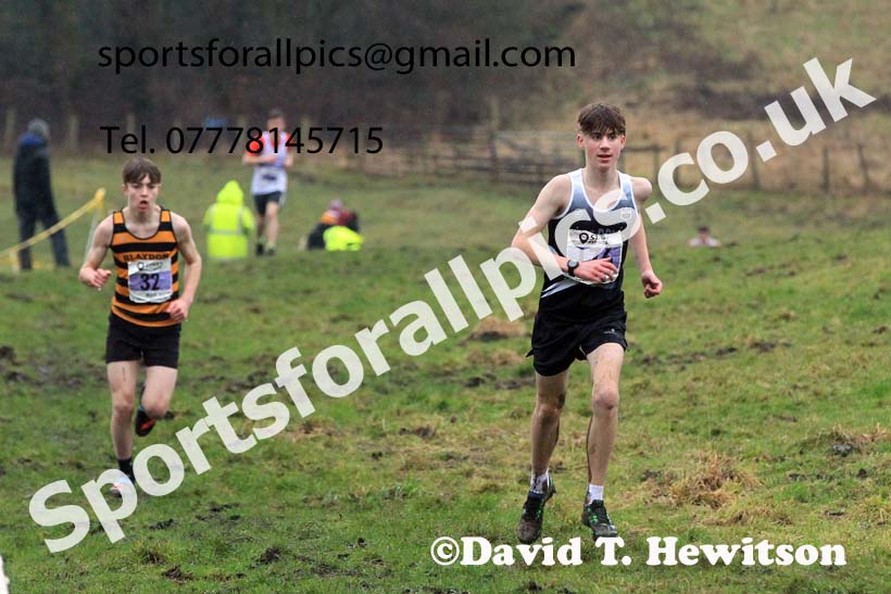 Mens under-17s 2022 North Eastern Harrier League, Thornley Farm, Peterlee, County Durham. Photo: David T. Hewitson/Sports for All Pics